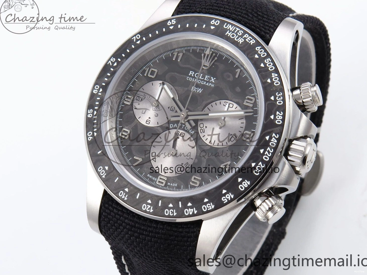 MiroTime 0321 Daytona EXCEPTIONAL-1 DIWF Best Edition Gray Dial on Black Nylon Strap SH Vibrant 1010